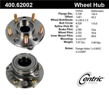 Axle Bearing and Hub Assembly CE 400.62002E