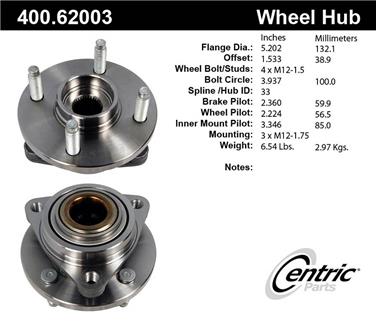 Axle Bearing and Hub Assembly CE 400.62003E