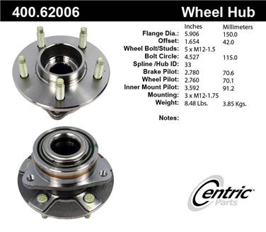 Axle Bearing and Hub Assembly CE 400.62006E