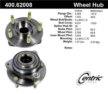 Axle Bearing and Hub Assembly CE 400.62008E