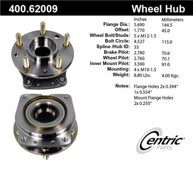 Axle Bearing and Hub Assembly CE 400.62009E