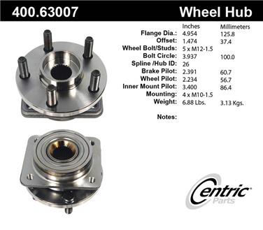 Axle Bearing and Hub Assembly CE 400.63007E