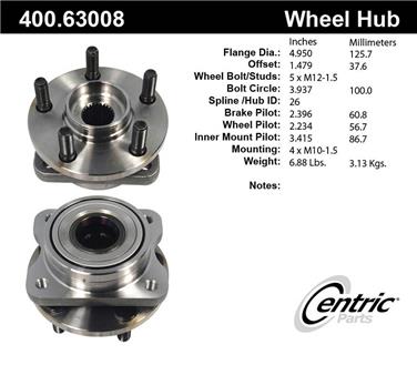 Axle Bearing and Hub Assembly CE 400.63008E