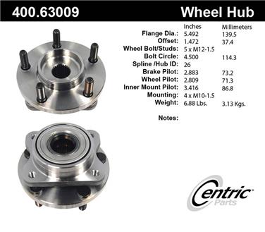 Axle Bearing and Hub Assembly CE 400.63009E