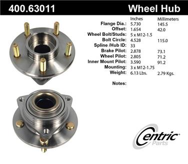 Axle Bearing and Hub Assembly CE 400.63011E