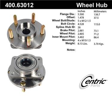 Axle Bearing and Hub Assembly CE 400.63012E