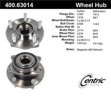 Axle Bearing and Hub Assembly CE 400.63014E