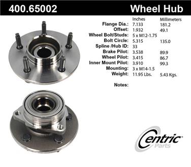 Axle Bearing and Hub Assembly CE 400.65002E