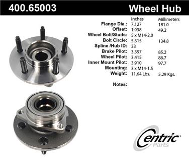 Axle Bearing and Hub Assembly CE 400.65003E