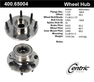 Axle Bearing and Hub Assembly CE 400.65004E