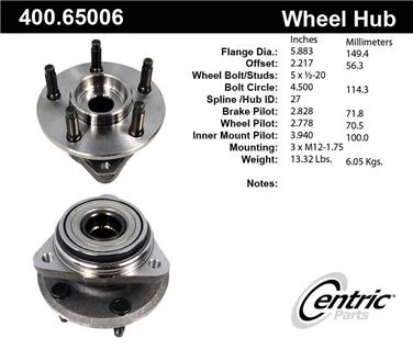 Axle Bearing and Hub Assembly CE 400.65006E