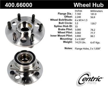 Axle Bearing and Hub Assembly CE 400.66000E