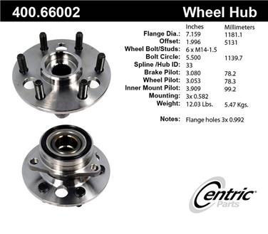 Axle Bearing and Hub Assembly CE 400.66002E