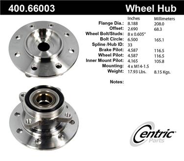 Axle Bearing and Hub Assembly CE 400.66003E