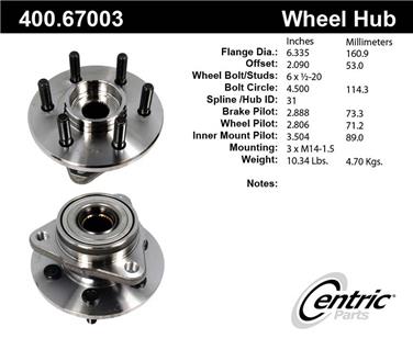 Axle Bearing and Hub Assembly CE 400.67003E