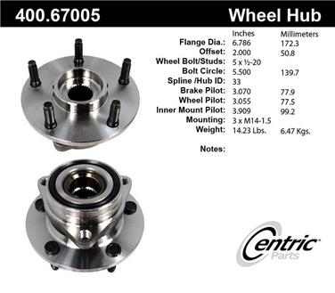 Axle Bearing and Hub Assembly CE 400.67005E