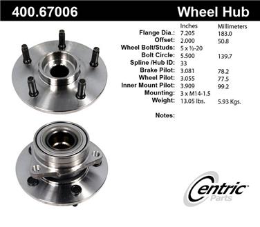 Axle Bearing and Hub Assembly CE 400.67006E