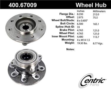 Axle Bearing and Hub Assembly CE 400.67009E