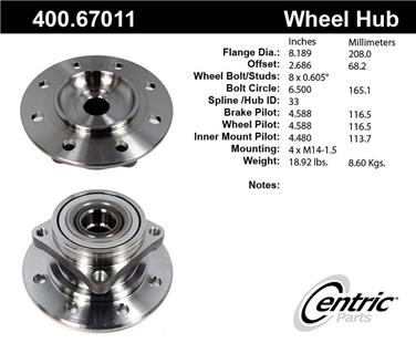 Axle Bearing and Hub Assembly CE 400.67011E