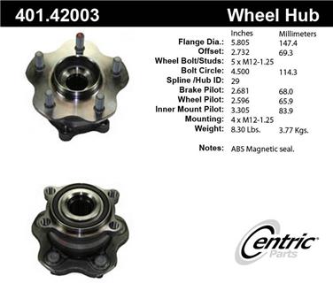 Axle Bearing and Hub Assembly CE 401.42003