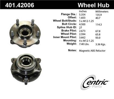 Axle Bearing and Hub Assembly CE 401.42006E