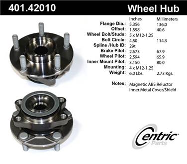 Axle Bearing and Hub Assembly CE 401.42010