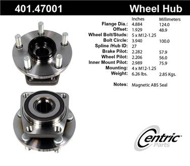 Axle Bearing and Hub Assembly CE 401.47001E