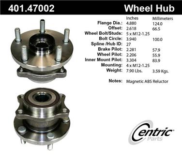 Axle Bearing and Hub Assembly CE 401.47002E