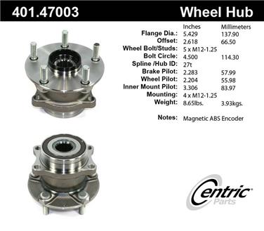 Axle Bearing and Hub Assembly CE 401.47003E