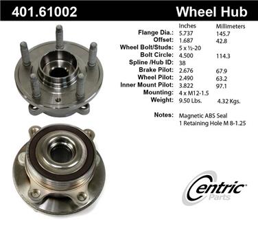 Axle Bearing and Hub Assembly CE 401.61002