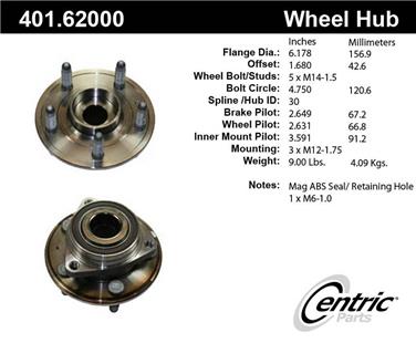 Axle Bearing and Hub Assembly CE 401.62000