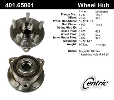 Axle Bearing and Hub Assembly CE 401.65001