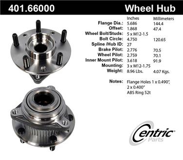 Axle Bearing and Hub Assembly CE 401.66000E