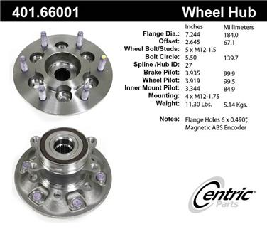 Axle Bearing and Hub Assembly CE 401.66001E