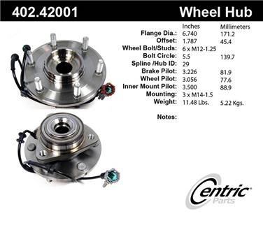 Axle Bearing and Hub Assembly CE 402.42001