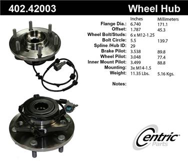 Axle Bearing and Hub Assembly CE 402.42003