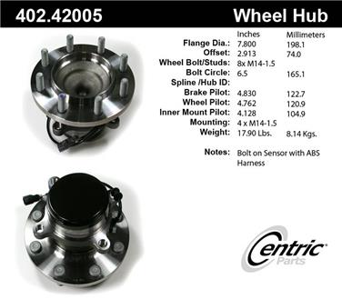 Axle Bearing and Hub Assembly CE 402.42005