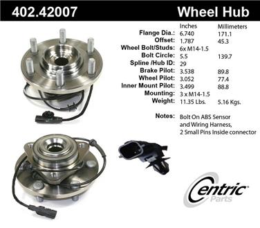 Axle Bearing and Hub Assembly CE 402.42007