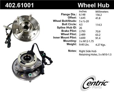 Axle Bearing and Hub Assembly CE 402.61001