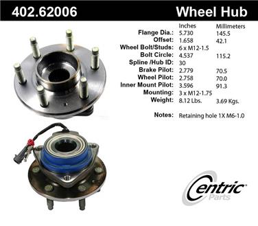 Axle Bearing and Hub Assembly CE 402.62006