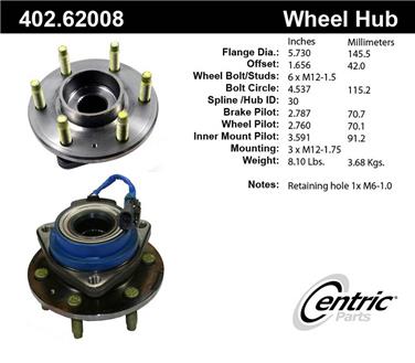 Axle Bearing and Hub Assembly CE 402.62008