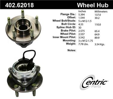 Axle Bearing and Hub Assembly CE 402.62018