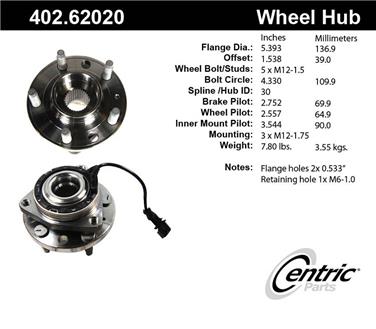 Axle Bearing and Hub Assembly CE 402.62020