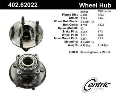 Axle Bearing and Hub Assembly CE 402.62022