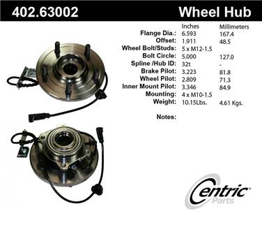 Axle Bearing and Hub Assembly CE 402.63002