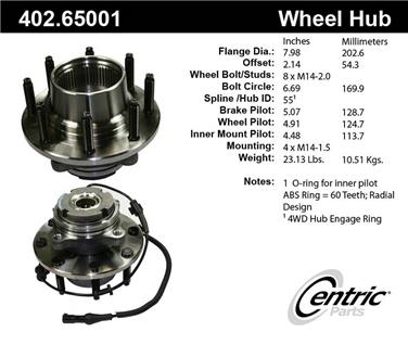 Axle Bearing and Hub Assembly CE 402.65001