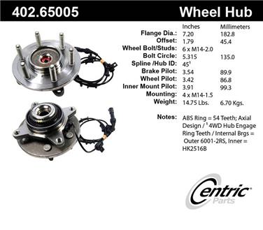 Axle Bearing and Hub Assembly CE 402.65005