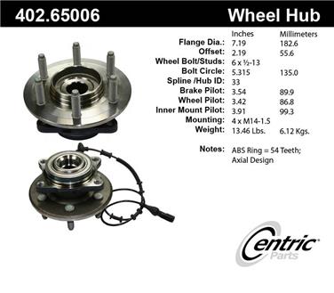 Axle Bearing and Hub Assembly CE 402.65006