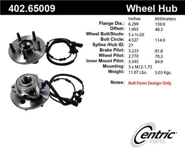 Axle Bearing and Hub Assembly CE 402.65009