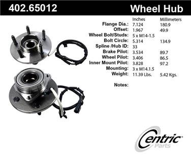 Axle Bearing and Hub Assembly CE 402.65012E